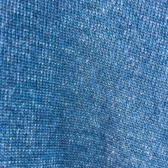 Peter Millar Medium Blue V-Neck Sweater Purple & White Trim-Silk Cashmere Cotton - Picture 4 of 6